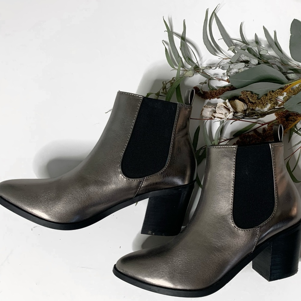 Metallic Silver Madden Girl by Steve Madden boots.